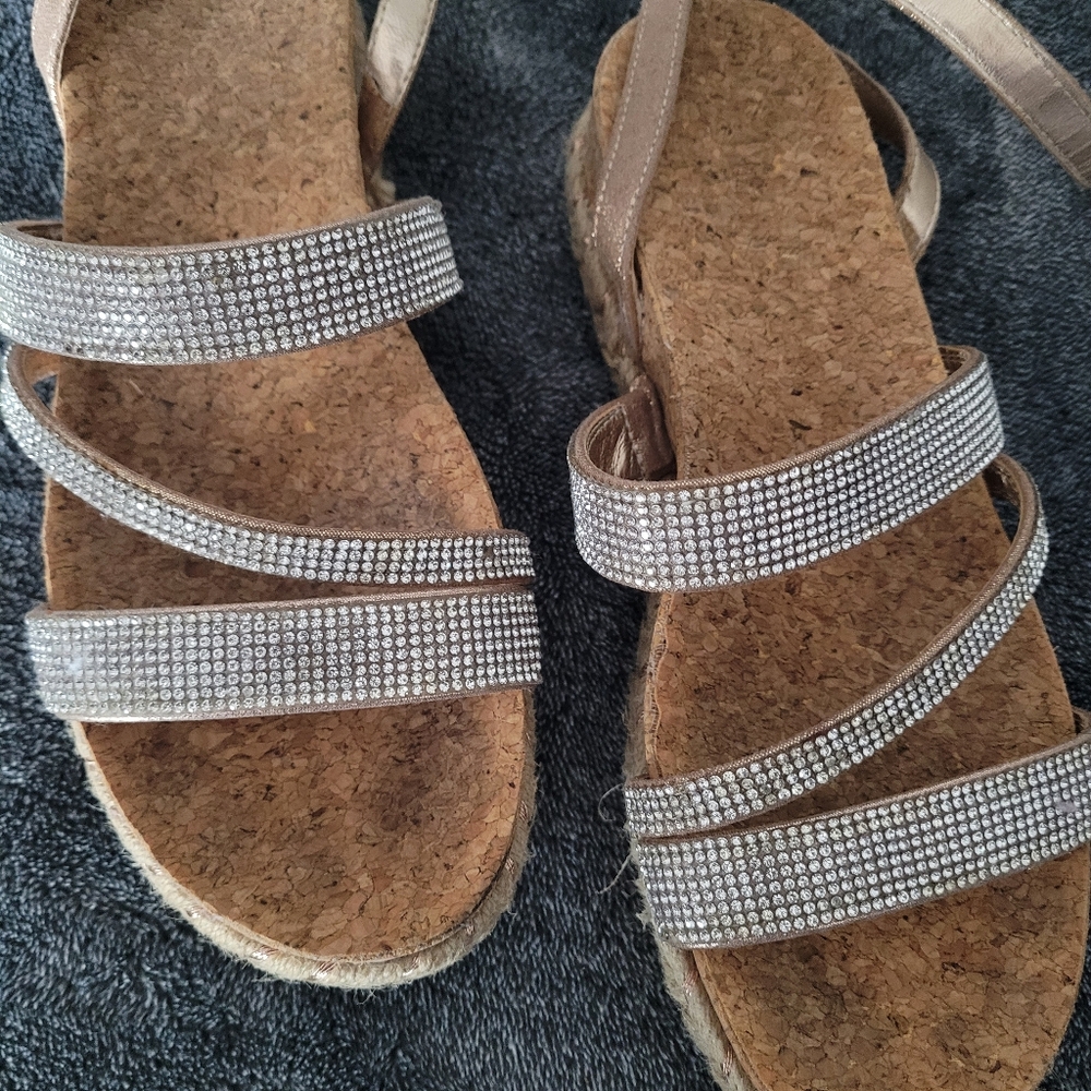 Rhinestone Sandals Size 7.5 - Picture 2 of 6